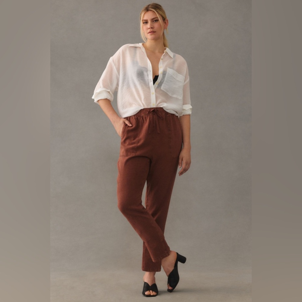 Pilcro Drawstring Linen Pants